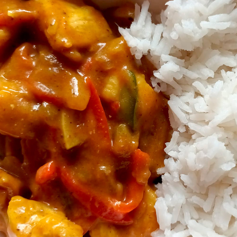 Martinas Homemade Foods chicken curry and rice