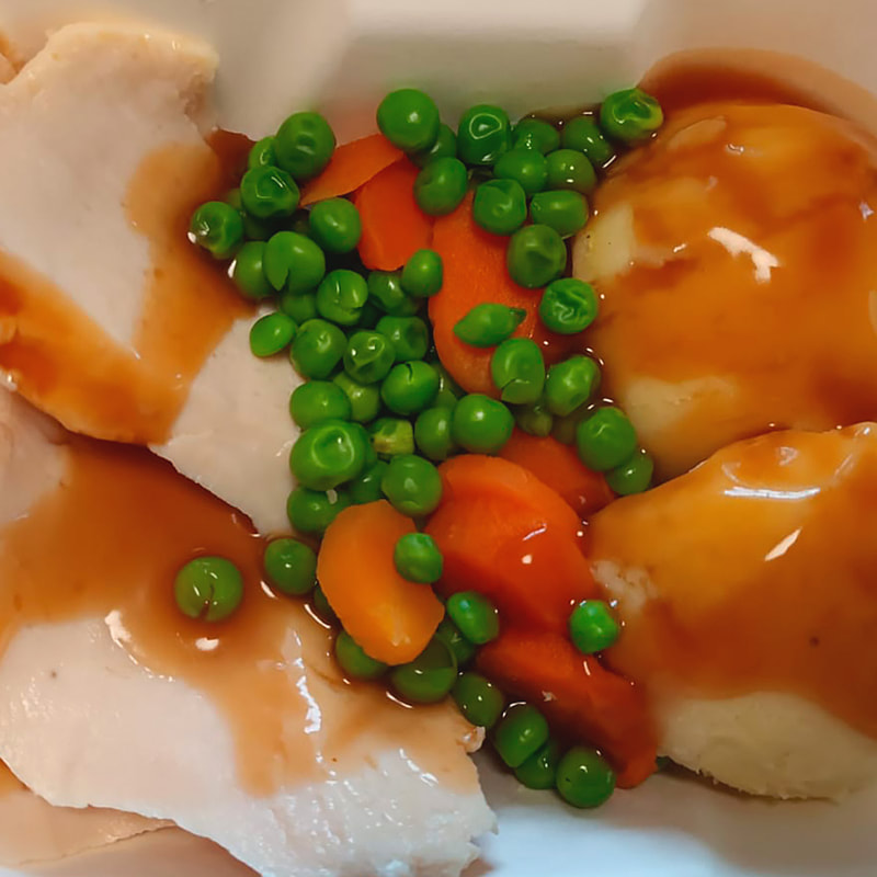 Martinas Homemade Foods roast chicken with mixed vegetables and gravy